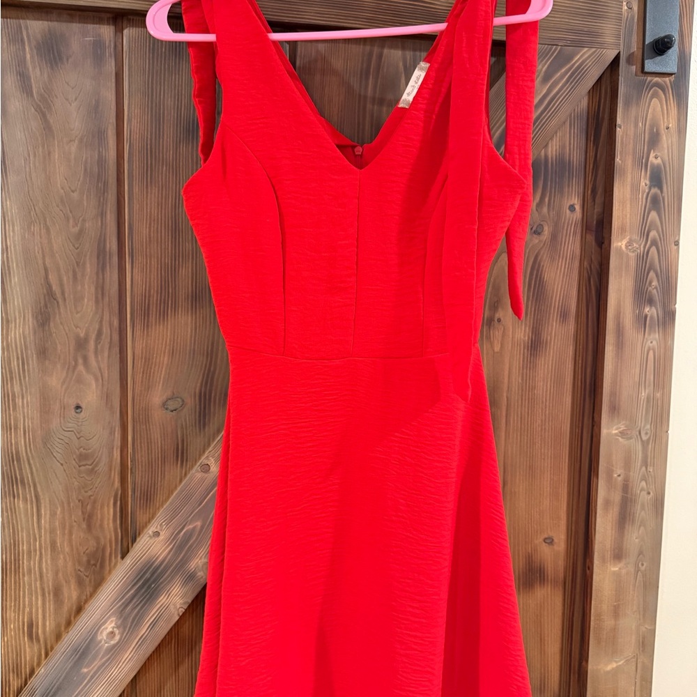 Elegant Altar’d State Strapless Red Dress